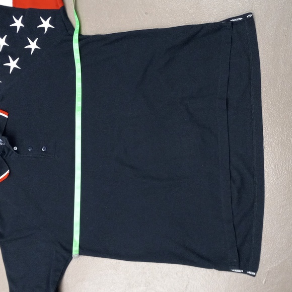 ROCKPOINT FREEDOM RED,WHITE &BLUE SHORT SLEEVE POLO SHIRT WITH STARS ON SHOULDER - Picture 5 of 12